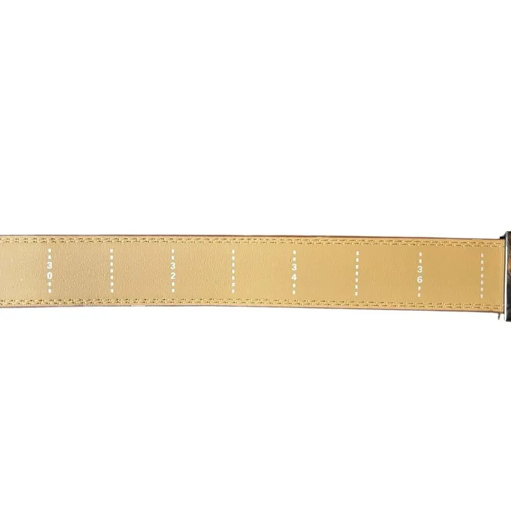 Marino Avenue Men's Brown Magnet‎ Leather Ratchet Belt Size 30-38